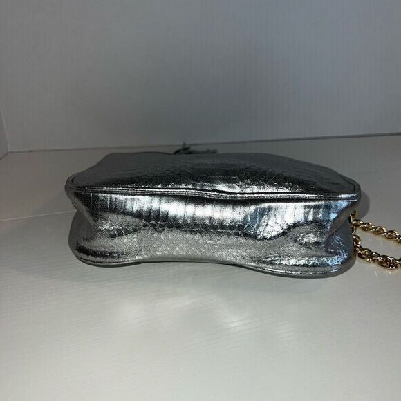 Victoria's Secret Metallic Silver Cross Body Bag Limited EditionGold Hardware - Picture 7 of 8